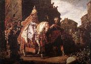 LASTMAN, Pieter Pietersz. The Triumph of Mordecai g oil on canvas